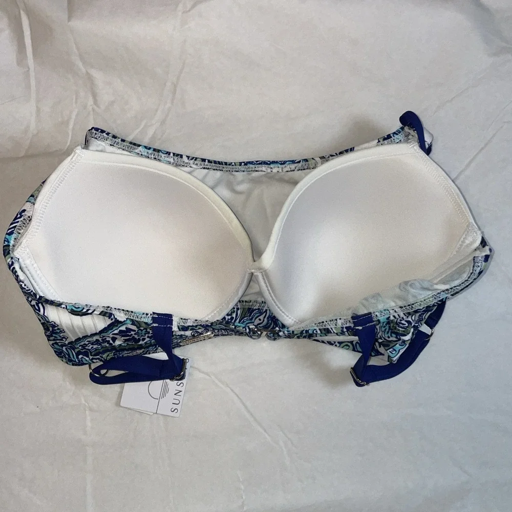 SUNSETS Cape Cod Sweetheart Bikini Swim Top, US 34DD, Bra Insert NWT - Picture 6 of 8